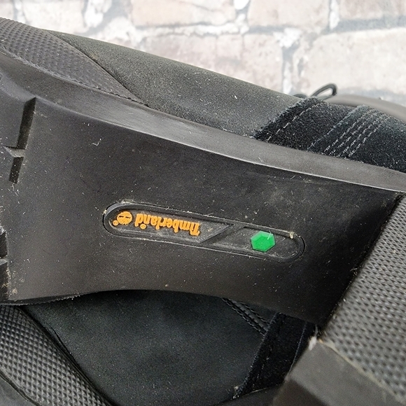 Timberland Camdale Field  Black Suede Leather High Heel Lace Up Ankle Boot 6.5 - Picture 13 of 16